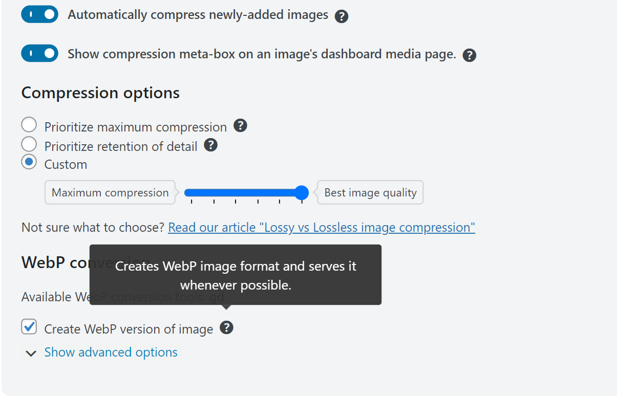 webp-function-in-wp-optimize